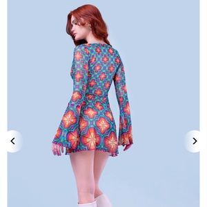 BadInka Instant Crush Mesh Mini Dress- perfect rave fit!